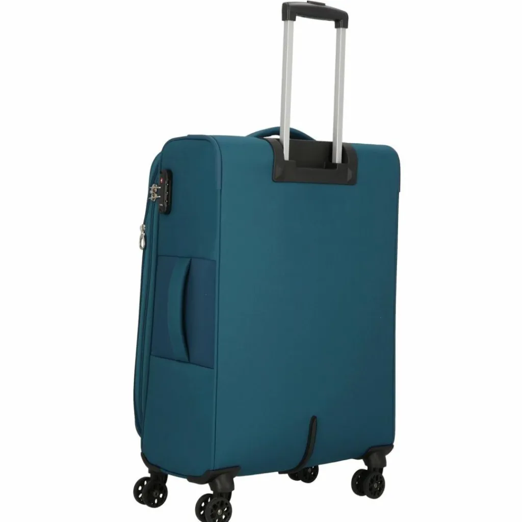 Clearance American Tourister Deep Dive 4 Rollen Trolley 67 cm mit Dehnfalte teal-lime