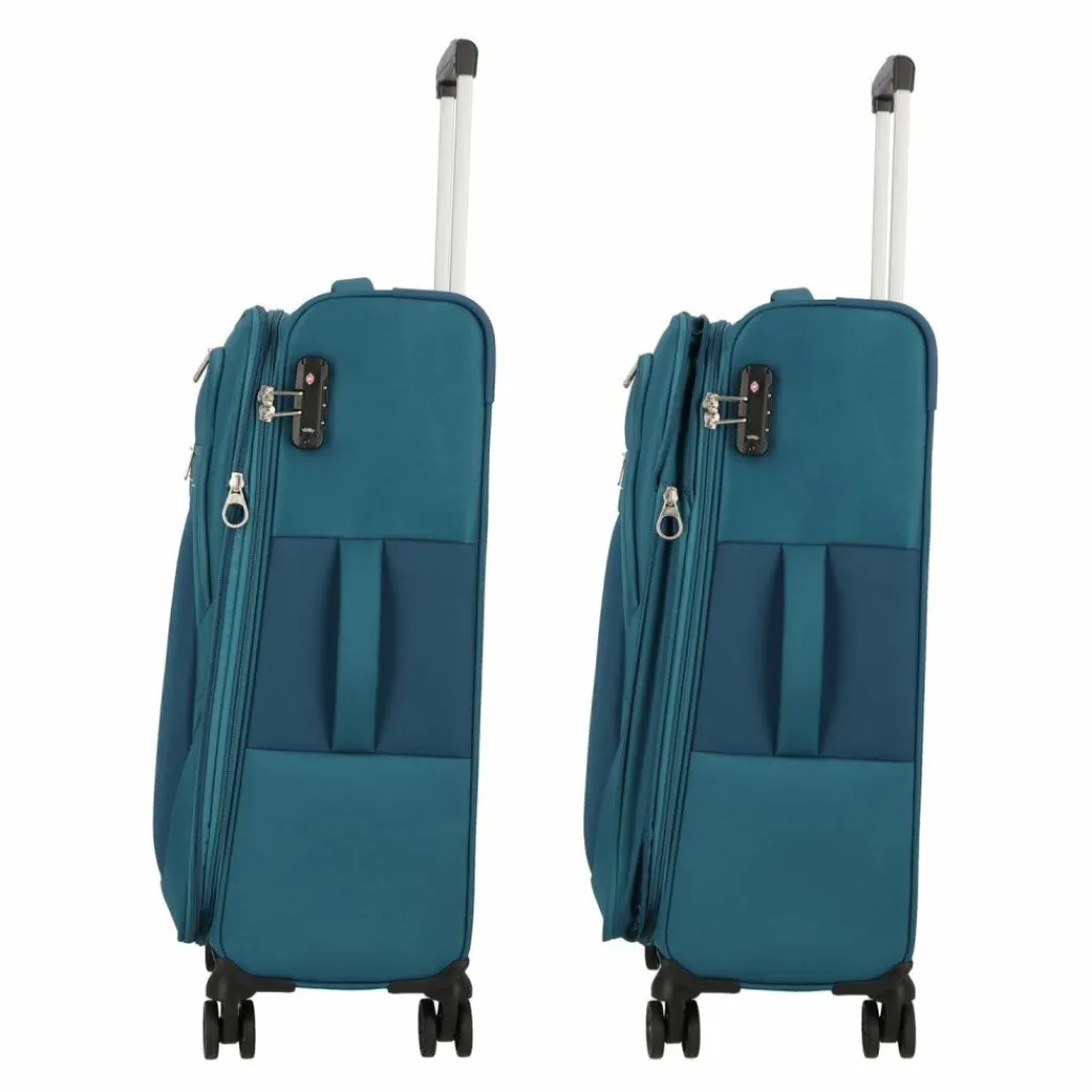 Clearance American Tourister Deep Dive 4 Rollen Trolley 67 cm mit Dehnfalte teal-lime