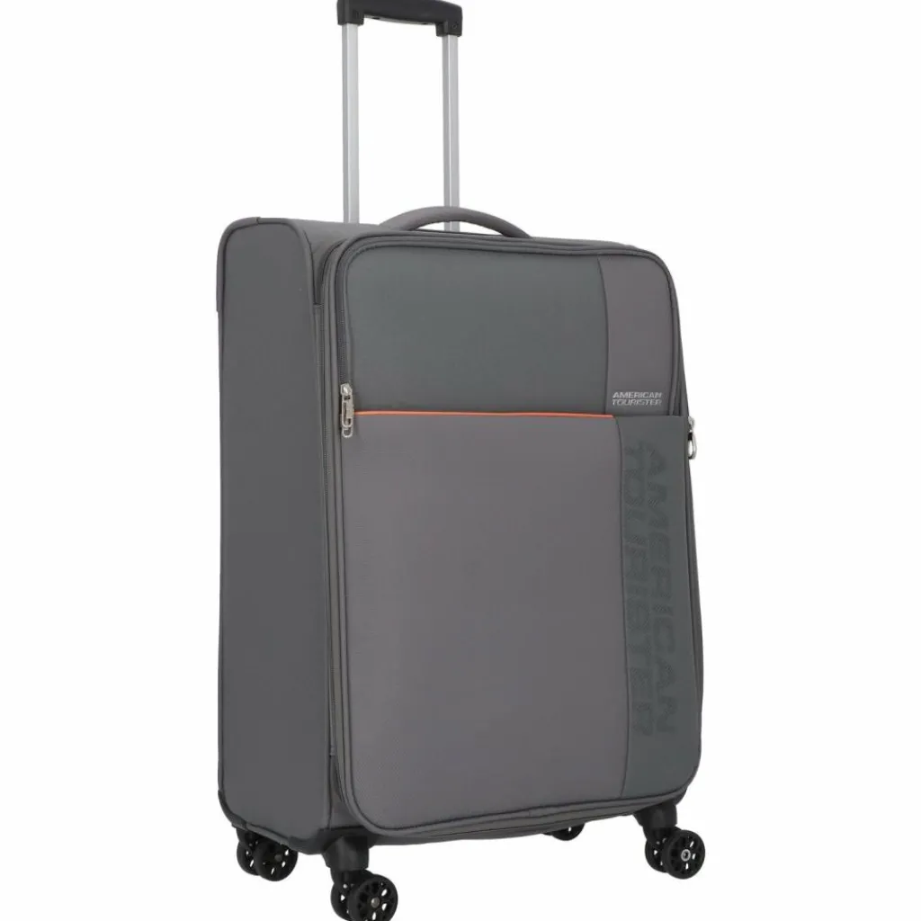 American Tourister Weichgepäck|4-Rollen Koffer<Fun Cruise 4 Rollen Trolley 68 cm grey orange