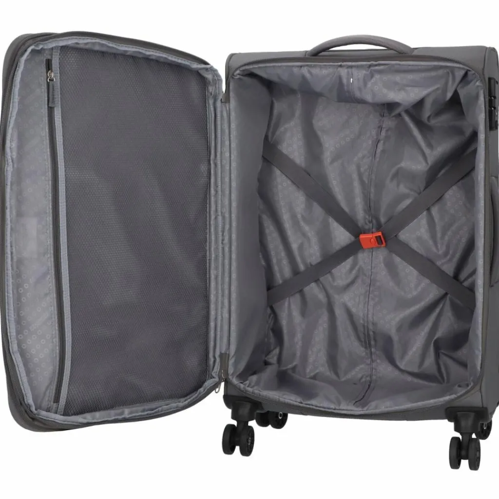 American Tourister Weichgepäck|4-Rollen Koffer<Fun Cruise 4 Rollen Trolley 68 cm grey orange