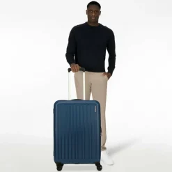 New American Tourister Rejoy 4 Rollen Trolley 68 cm navy blue