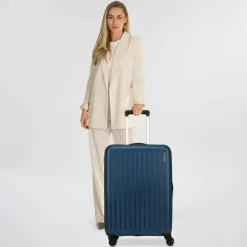 New American Tourister Rejoy 4 Rollen Trolley 68 cm navy blue