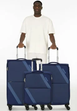 American Tourister Koffersets Als Weichgepäck|Koffersets 3-Teilig<Star Max 4 Rollen Kofferset 3-teilig mit Dehnfalte navy-blue