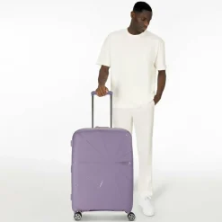 American Tourister Hartgepäck|4-Rollen Koffer<Starvibe 4 Rollen Trolley 67 cm mit Dehnfalte digital lavender