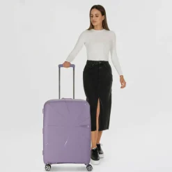 American Tourister Hartgepäck|4-Rollen Koffer<Starvibe 4 Rollen Trolley 67 cm mit Dehnfalte digital lavender