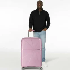 American Tourister Hartgepäck|4-Rollen Koffer<Starvibe 4 Rollen Trolley 77 cm mit Dehnfalte metallic pastel lavender