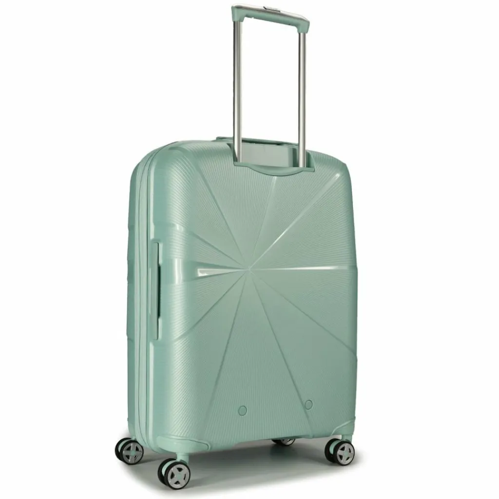 Hot American Tourister Starvibe 4 Rollen Trolley 67 cm mit Dehnfalte metallic surf blue