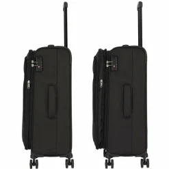 Sale American Tourister Street Roll 4 Rollen Kofferset 3-teilig mit Dehnfalte black