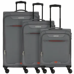 New American Tourister Street Roll 4 Rollen Kofferset 3-teilig mit Dehnfalte grey