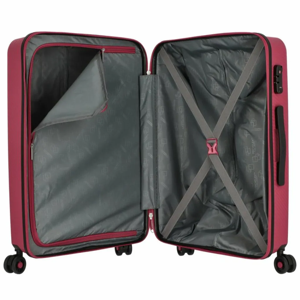 Hot American Tourister Summer Hit 4 Rollen Kofferset 3-teilig viva magenta