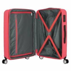 American Tourister Hartgepäck|4-Rollen Koffer<Summer Square 4 Rollen Trolley 67 cm mit Dehnfalte deep sea coral