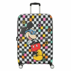 American Tourister 4-Rollen Koffer|Hartgepäck<Wavebreaker Disney 4 Rollen Trolley 77 cm mickey check