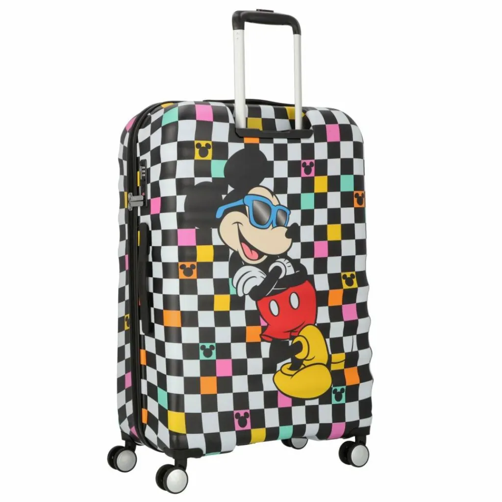American Tourister 4-Rollen Koffer|Hartgepäck<Wavebreaker Disney 4 Rollen Trolley 77 cm mickey check