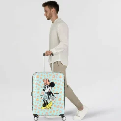 Outlet American Tourister Wavebreaker Disney 4 Rollen Trolley 67 cm minnie pastel dots