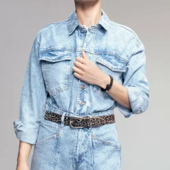 Sale b.belt Gürtel Leder anthracite-silver