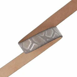 b.belt Damengürtel<Gürtel Leder grau