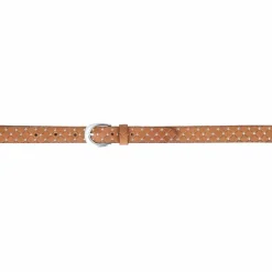 Hot b.belt Lilou Nietengürtel Leder grau taupe