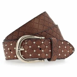 Online b.belt Lina Gold Nietengürtel Leder cognac