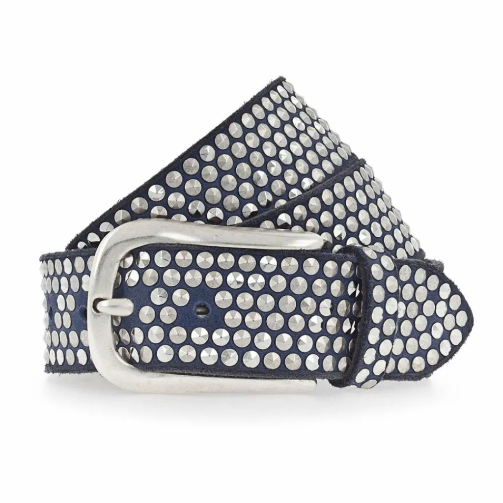 b.belt Damengürtel<Nietengürtel I Leder dunkles jeans blau