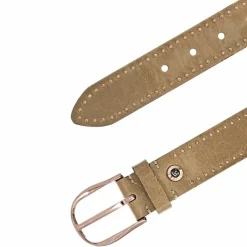 Outlet b.belt Nietengürtel Leder camel