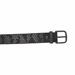 Discount b.belt Nietengürtel Leder schwarz