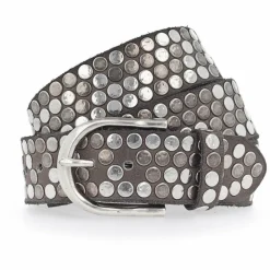 b.belt Damengürtel<Nietengürtel Leder taupe