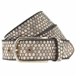 Sale b.belt Nietengürtel Leder beige