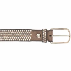 Sale b.belt Nietengürtel Leder beige