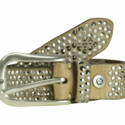 b.belt Nietengürtel Leder camel