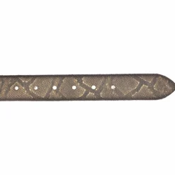 b.belt Damengürtel<Sabia Gürtel Leder dunkel grau/gold metallic