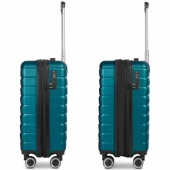 Discount Bench Paris 4 Rollen Kabinentrolley S 55 cm mit Dehnfalte arctic-petrol