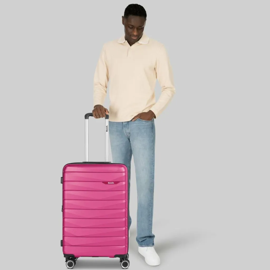 Bench Hartgepäck|4-Rollen Koffer<Paris 4 Rollen Trolley M 66 cm mit Dehnfalte arctic-pink
