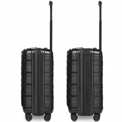 Bergpfeil Hartgepäck Kabinengepäck|4-Rollen Kabinentrolleys<Travel 4 Rollen Kabinentrolley 55 cm Laptopfach mit Dehnfalte black night metallic