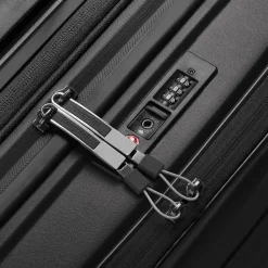 Bergpfeil Hartgepäck Kabinengepäck|4-Rollen Kabinentrolleys<Travel 4 Rollen Kabinentrolley 55 cm Laptopfach mit Dehnfalte black night metallic