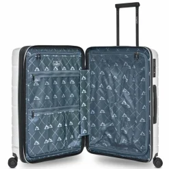 New Bergpfeil Travel 4-Rollen Kofferset 3-tlg. mit Dehnfalte ice white metallic