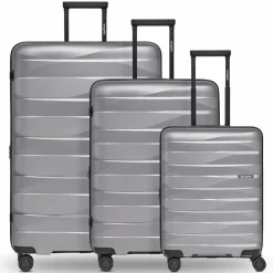 Hot Bergpfeil Travel 4-Rollen Kofferset 3-tlg. mit Dehnfalte arctic silver metallic