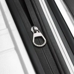 New Bergpfeil Travel 4-Rollen Kabinentrolley S 55 cm mit Dehnfalte ice white metallic