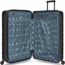 Bergpfeil Hartgepäck|4-Rollen Koffer<Travel 4-Rollen Trolley L 75 cm mit Dehnfalte black night metallic