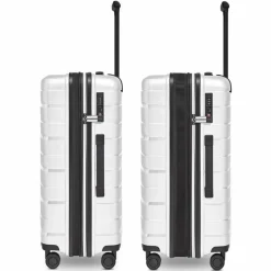 Bergpfeil Hartgepäck|4-Rollen Koffer<Travel 4-Rollen Trolley M 66 cm mit Dehnfalte ice white metallic