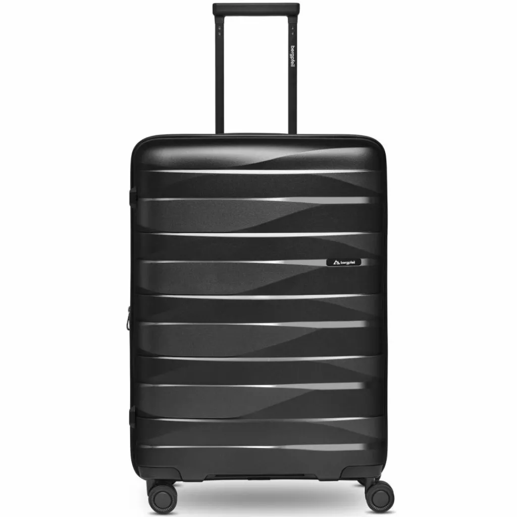 New Bergpfeil Travel 4-Rollen Trolley M 66 cm mit Dehnfalte black night metallic