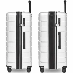 Best Bergpfeil Travel 4-Rollen Trolley L 75 cm mit Dehnfalte ice white metallic
