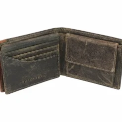 Outlet Billy the Kid Hunter Geldbörse RFID Leder 12 cm khaki-brown