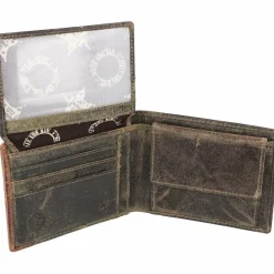 Outlet Billy the Kid Hunter Geldbörse RFID Leder 12 cm khaki-brown