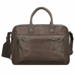 Billy the Kid Laptoptaschen|Aktentaschen<Nasty Cowboys Franklin Aktentasche Leder 40 cm Laptopfach stonegrey