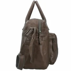 Billy the Kid Laptoptaschen|Aktentaschen<Nasty Cowboys Franklin Aktentasche Leder 40 cm Laptopfach stonegrey