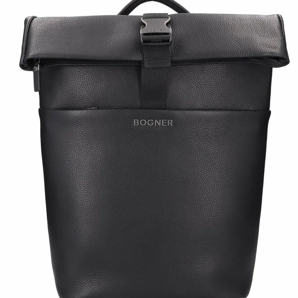Bogner Rolltop-Rucksäcke|Lederrucksäcke<Jasper Anton Rucksack Leder 46 cm Laptopfach black