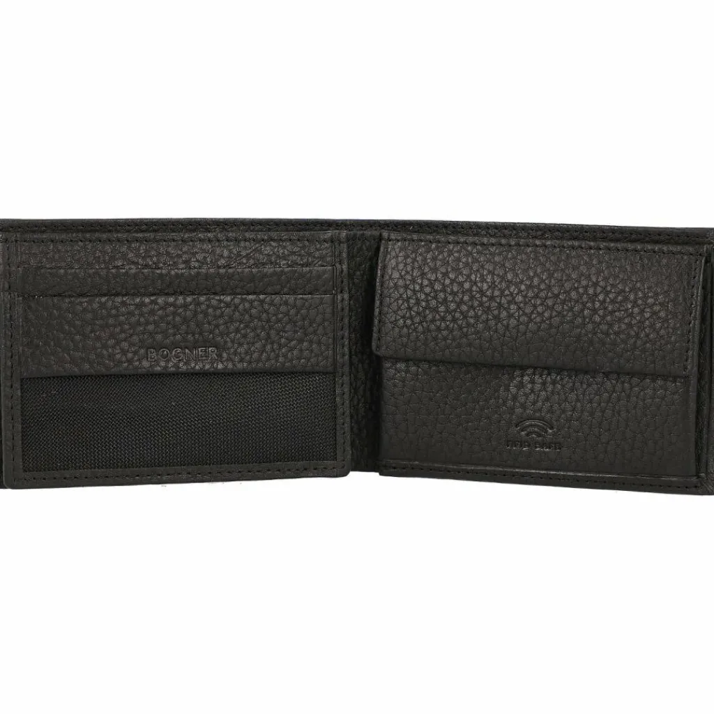 Bogner Herrengeldbörsen Querformat<Vail Nelio Geldbörse RFID Schutz Leder 11 cm black