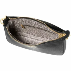 Bogner Schultertaschen<Wallis Odette Schultertasche Leder 32 cm black