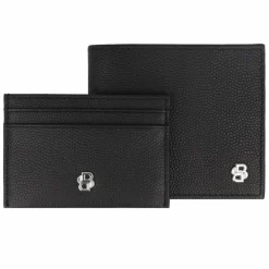 Boss Herrengeldbörsen Querformat<Geldbörse RFID Schutz Leder 16.5 cm Geschenkbox black