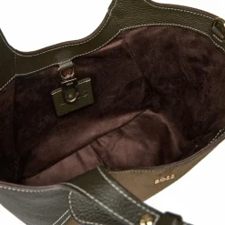 Clearance Boss Lenah Schultertasche Leder 22 cm dark green